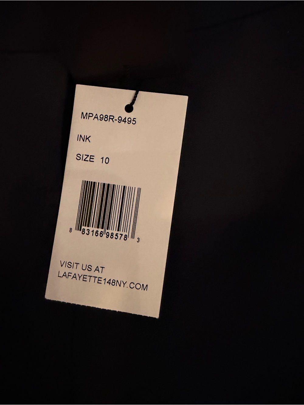 Lafayette 148 NY NWT Ink Slim Ankle Dress Pants Size 10 Wool Blend - Picture 4 of 4